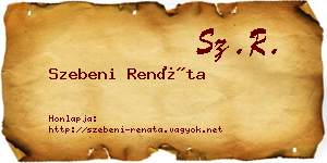 Szebeni Renáta névjegykártya